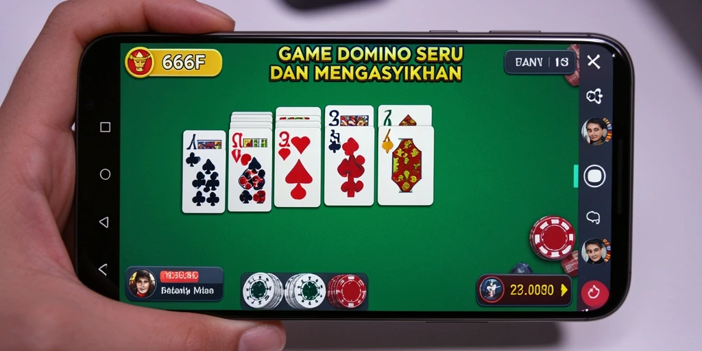 Gameplay seru domino di 666F yang menantang.