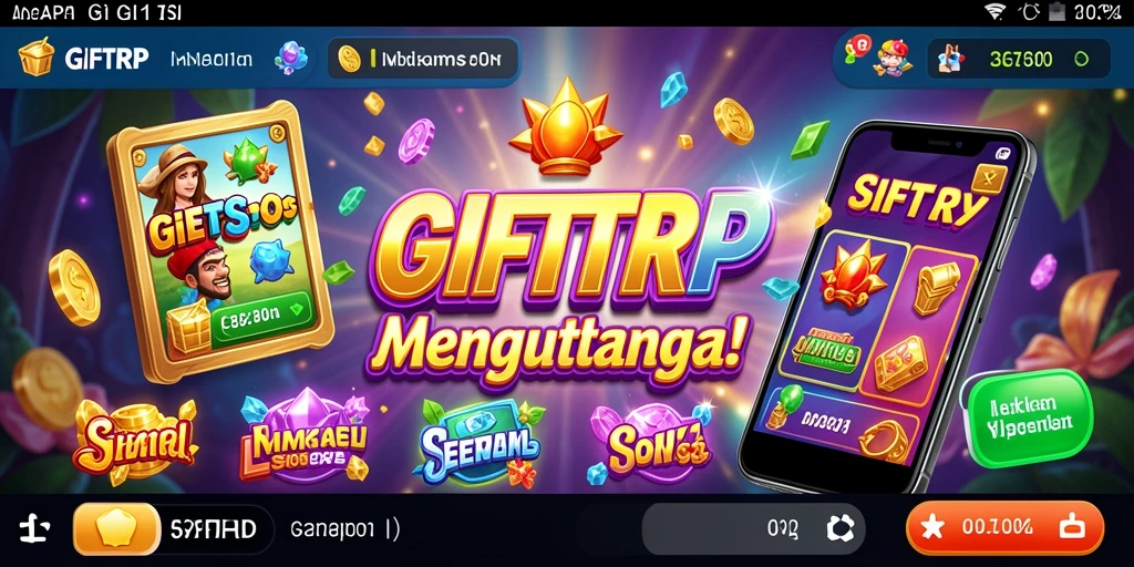 Screenshot utama GIFTRP menampilkan gameplay Slot yang menarik.