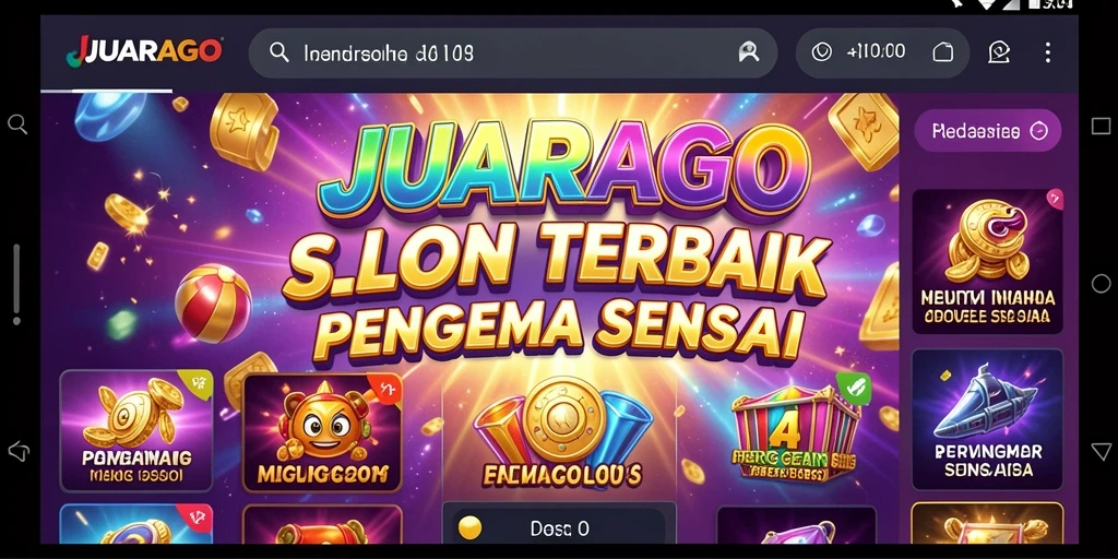 Tampilan gameplay seru dari JUARAGO yang menampilkan slot menarik.