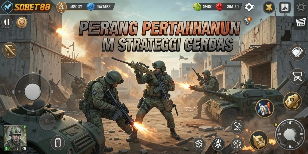 Screenshot utama <strong>SOBET88</strong> menampilkan aksi seru dari game Tower Defense.